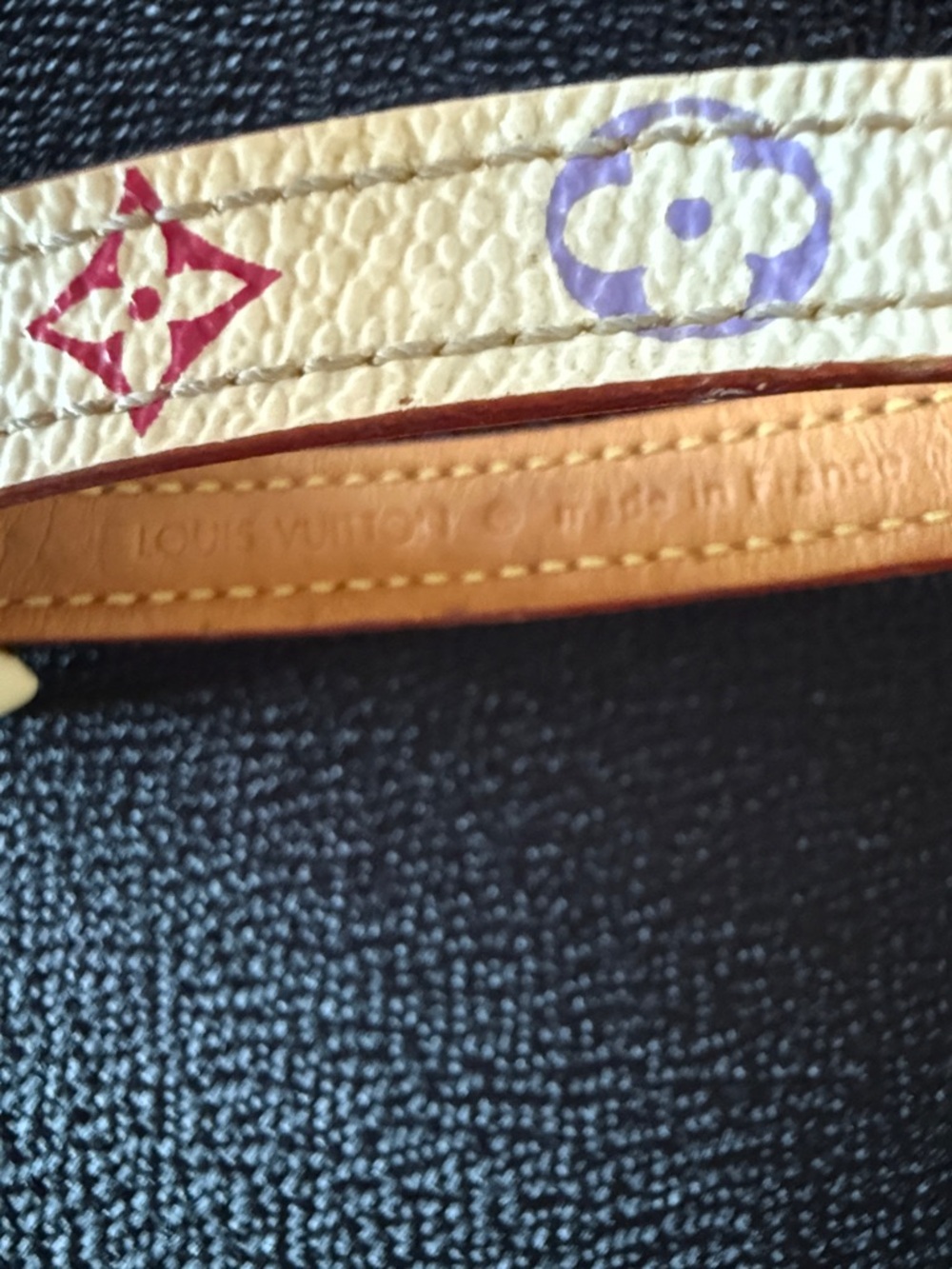 Louis Vuitton White Multicolor Monogram Card/wallet with keychain/charm & box - Picture 9 of 12